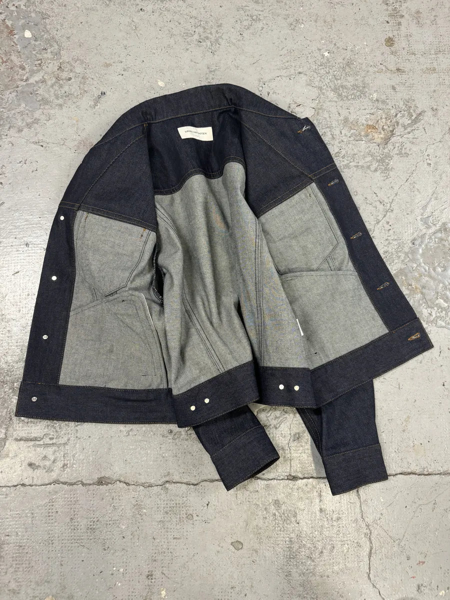 Dries Van Noten Brut Denim Selvedge Jacket oSPmTUF 8