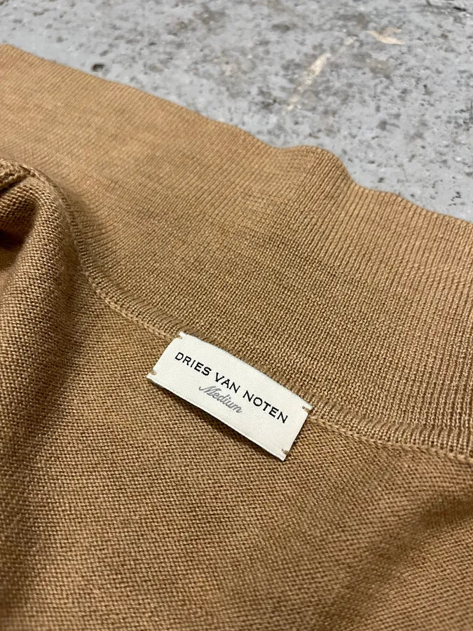Dries Van Noten Camel Beige Zip-up Sweater zSEOuph 8