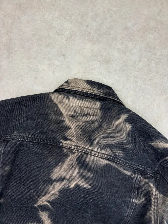 SS2022 Dries Van Noten Tie-Dye Dark Bleached Denim Jacket cgHKUjH 5