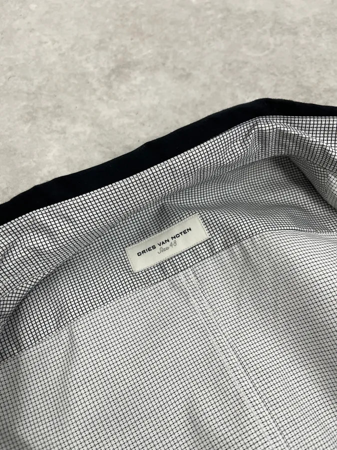 Dries Van Noten Checkered Black & White Shirt ofQoCYq 8