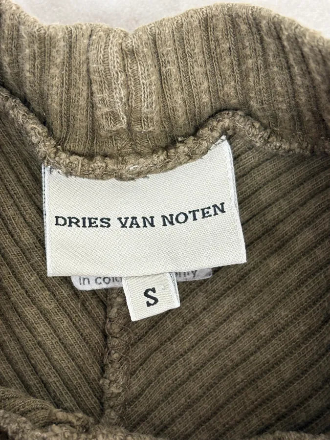 2000s Dries Van Noten Classy Minimalist Khaki Sweater SBsFLnR 8