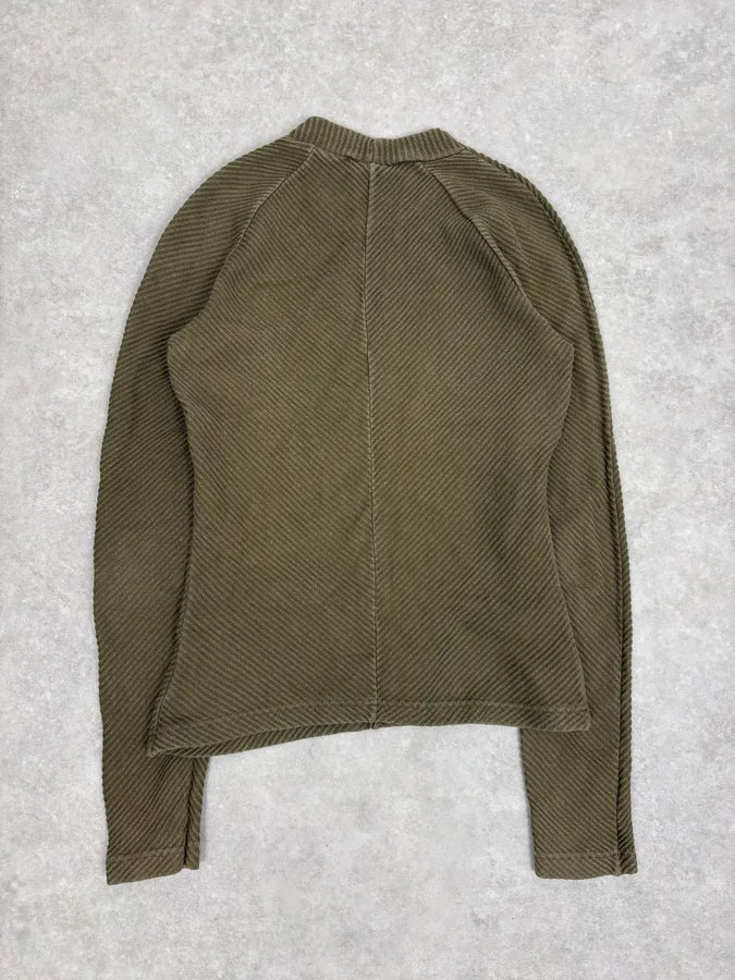 2000s Dries Van Noten Classy Minimalist Khaki Sweater SBsFLnR 5