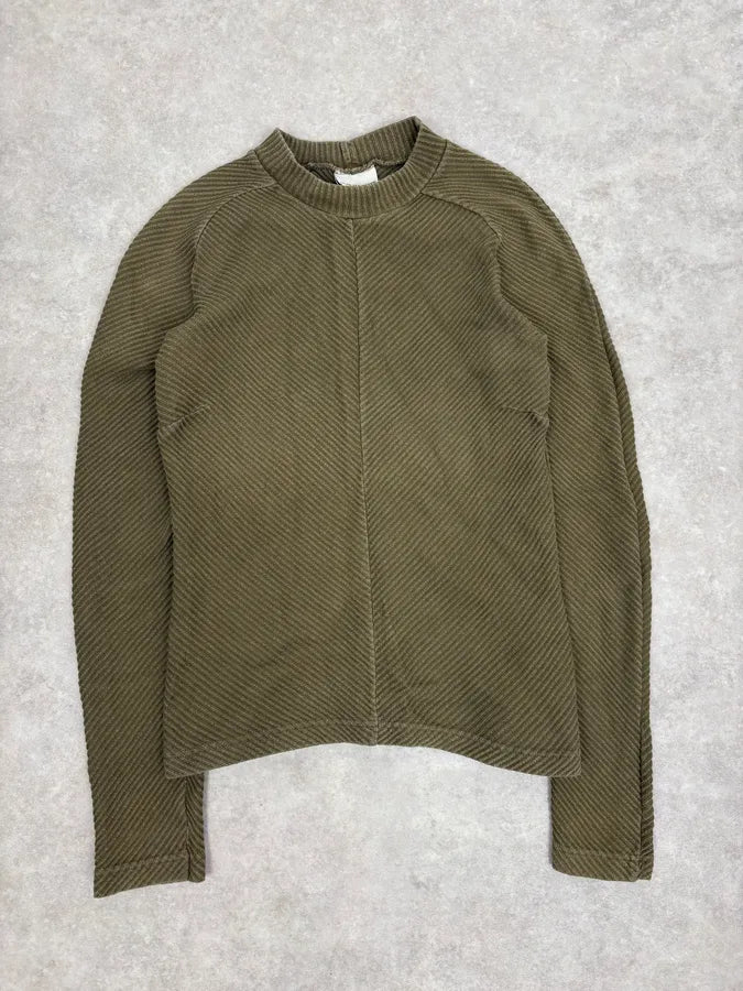 2000s Dries Van Noten Classy Minimalist Khaki Sweater SBsFLnR 2
