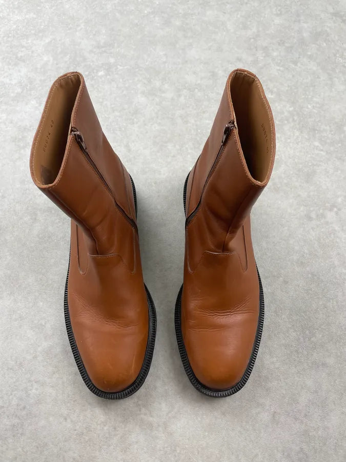 Dries van Noten Cognac Leather Chelsea Boots Nkcevph 3