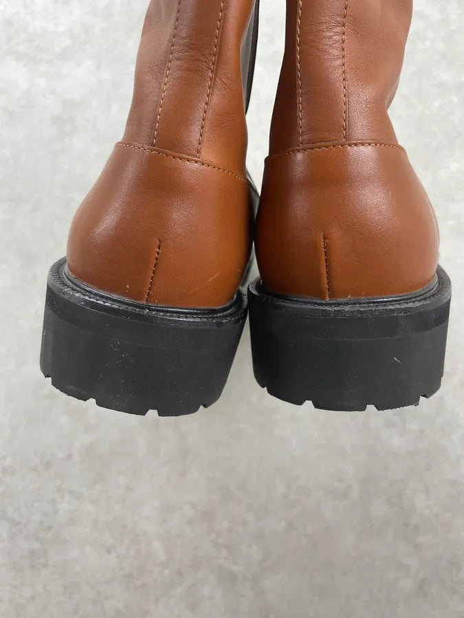 Dries van Noten Cognac Leather Chelsea Boots Nkcevph 7