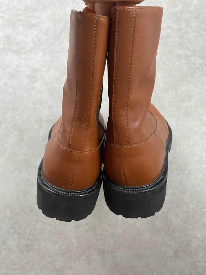 Dries van Noten Cognac Leather Chelsea Boots Nkcevph 4