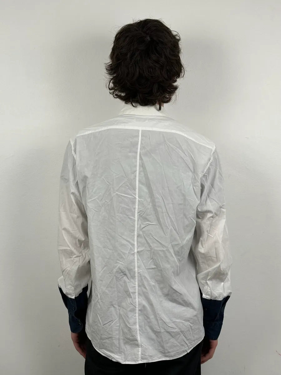 Dries Van Noten Contemporary White & Navy Shirt SSvpqNM 2