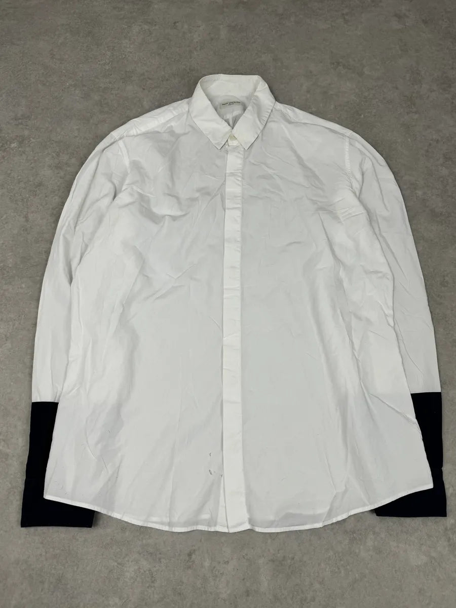 Dries Van Noten Contemporary White & Navy Shirt SSvpqNM 3