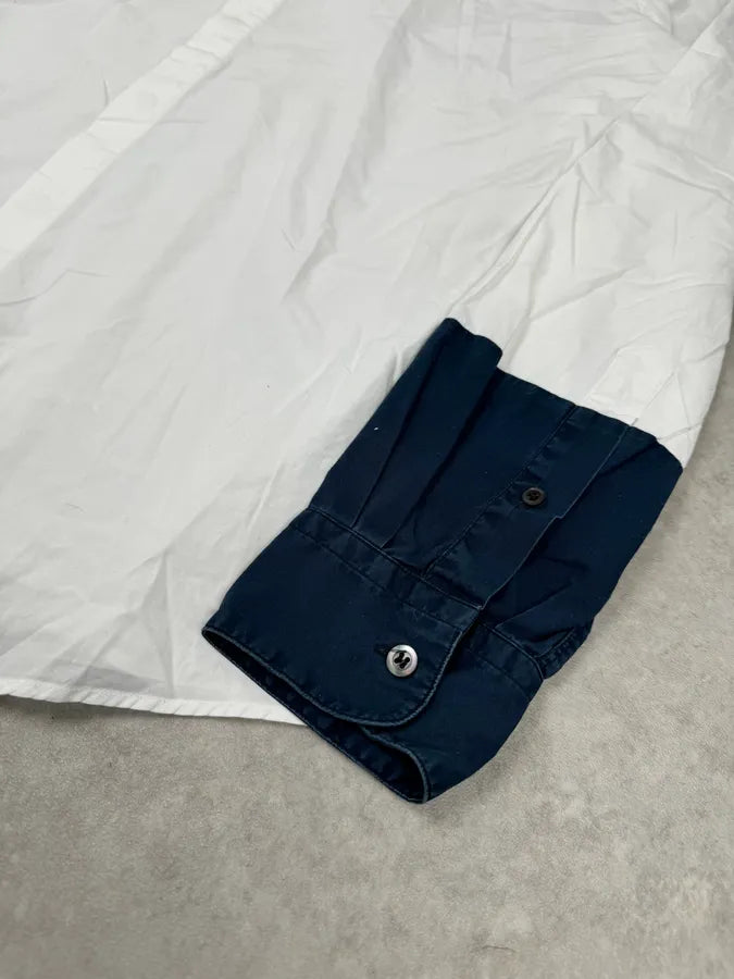 Dries Van Noten Contemporary White & Navy Shirt SSvpqNM 5