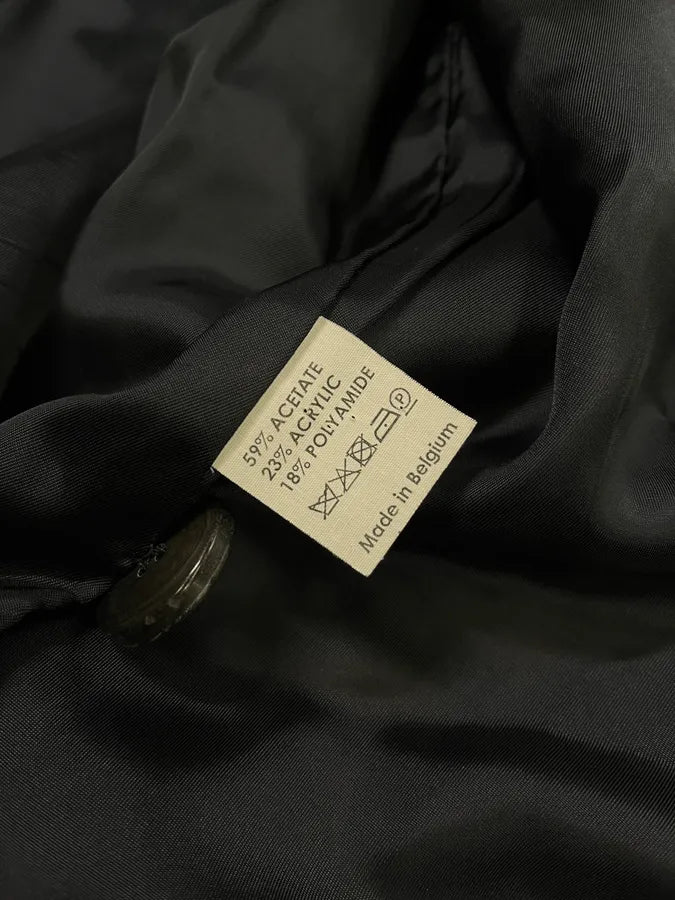 Dries van Noten Crocodile Effect Quilted Black Blazer ziFtOuN 9