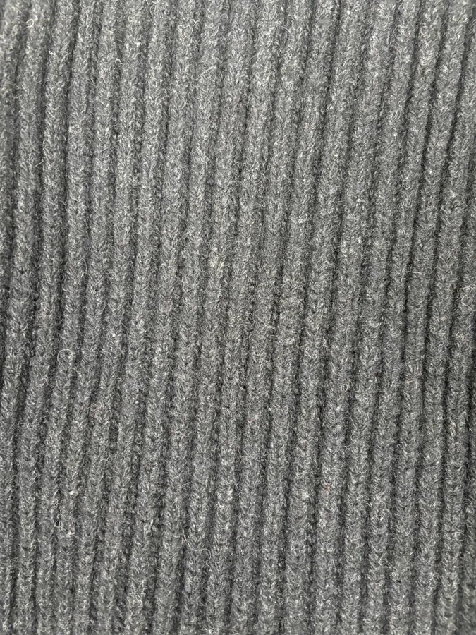 Dries Van Noten Dark Grey Wool Minimalist Zip-up Sweater FHqTvzr 9