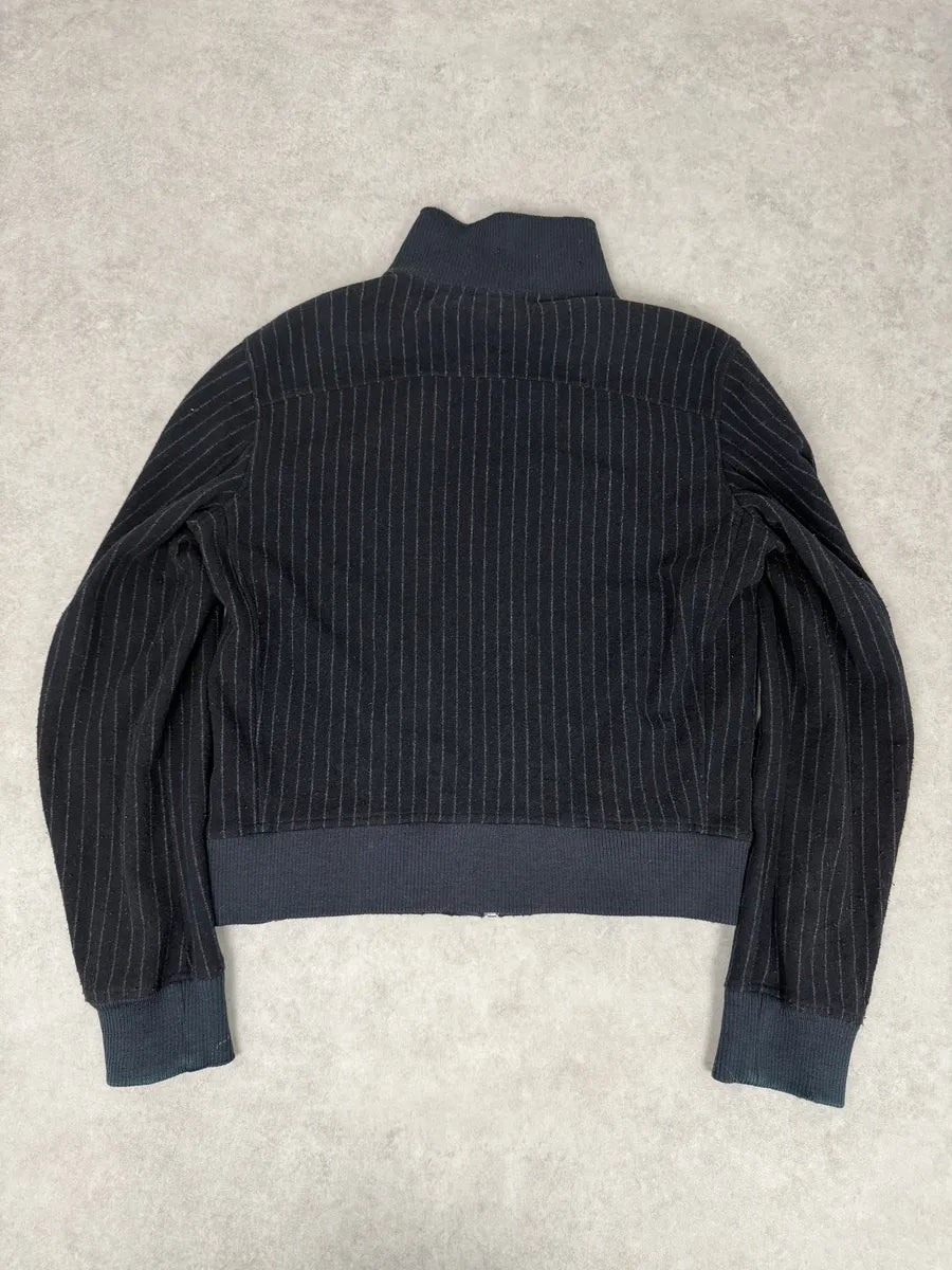 Dries Van Noten Dark Wool Striped Zip-up Jacket ttQEoxC 2