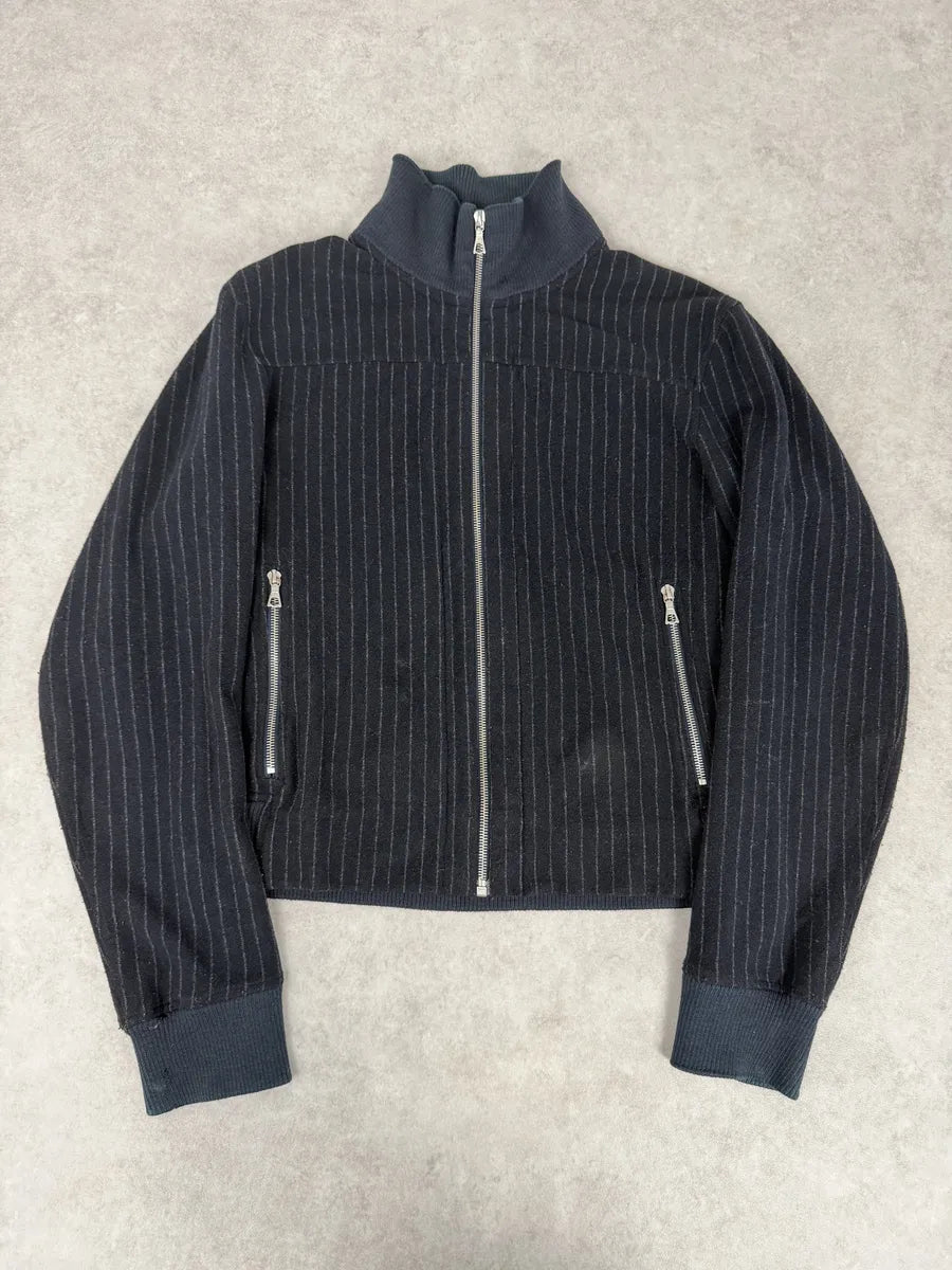 Dries Van Noten Dark Wool Striped Zip-up Jacket ttQEoxC 4