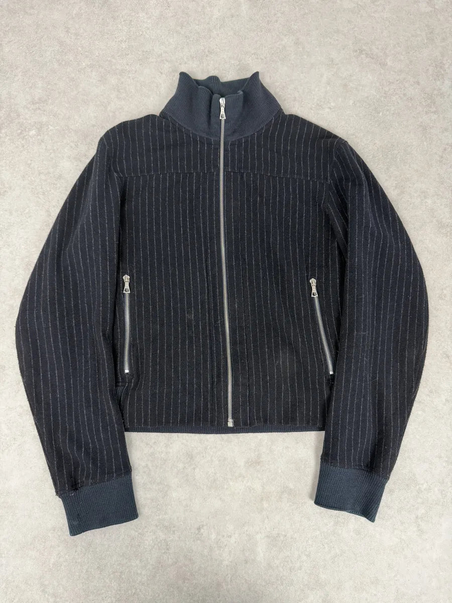 Dries Van Noten Dark Wool Striped Zip-up Jacket ttQEoxC 5
