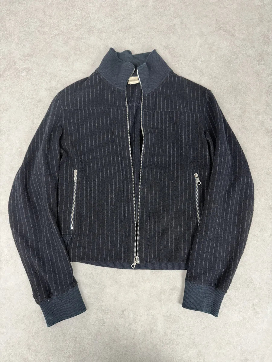 Dries Van Noten Dark Wool Striped Zip-up Jacket ttQEoxC 9