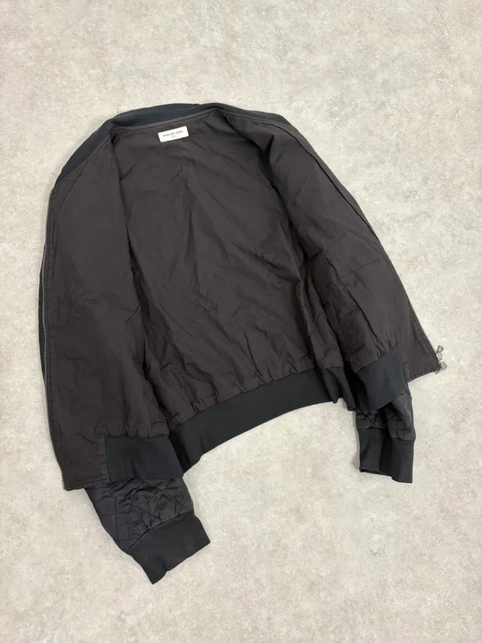 Dries Van Noten Eagle Black Quilted Bomber Light Jacket IwGAFsi 6