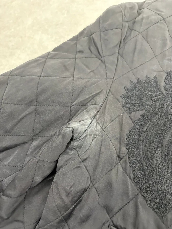 Dries Van Noten Eagle Black Quilted Bomber Light Jacket IwGAFsi 9