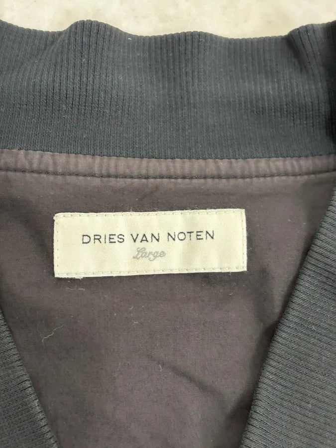 Dries Van Noten Eagle Black Quilted Bomber Light Jacket IwGAFsi 10