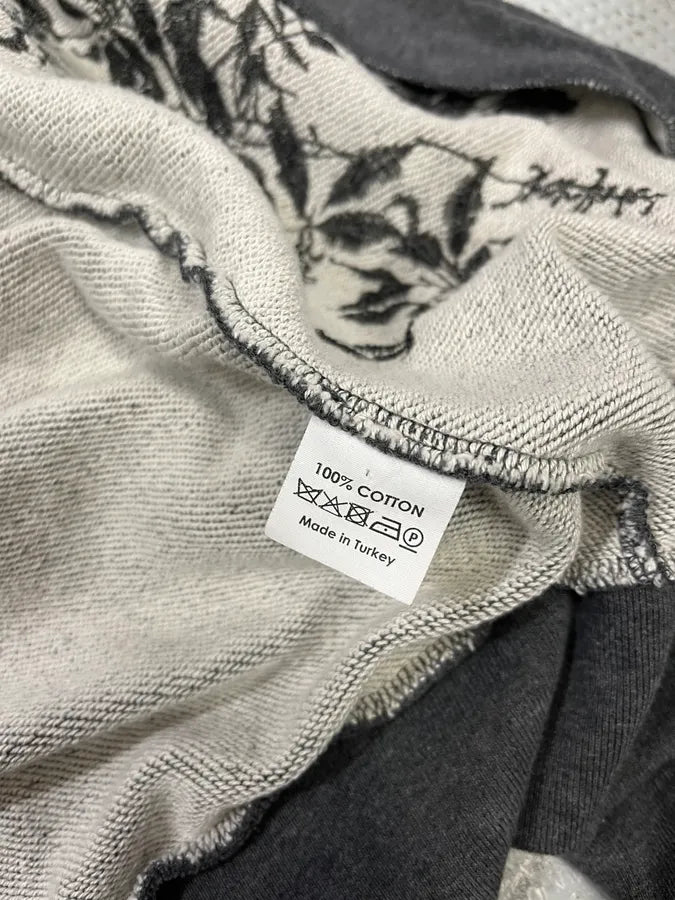 Dries Van Noten Floral Embroidered Grey Zip-Up Sweater ylIform 9