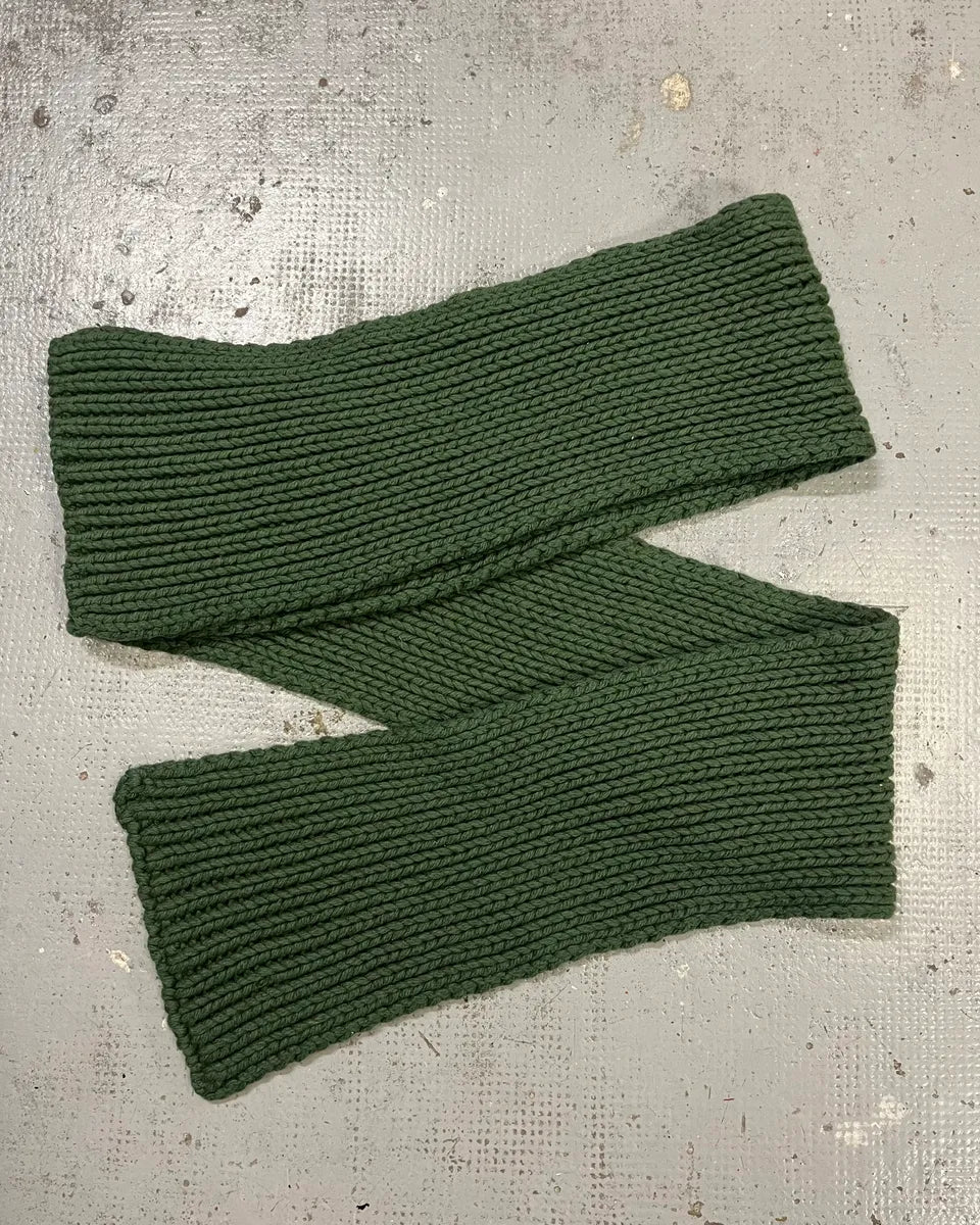 Dries Van Noten Forest Green Waffled Wool Premium Scarf QVwaPBQ 0