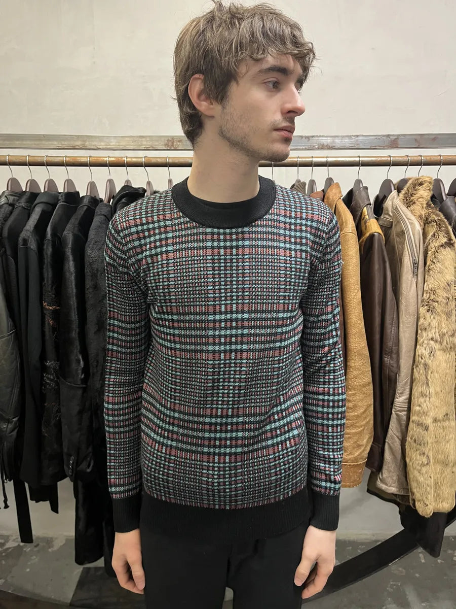 Dries Van Noten Geometrical Pattern Wool Knit Sweater BwTVQtq 2