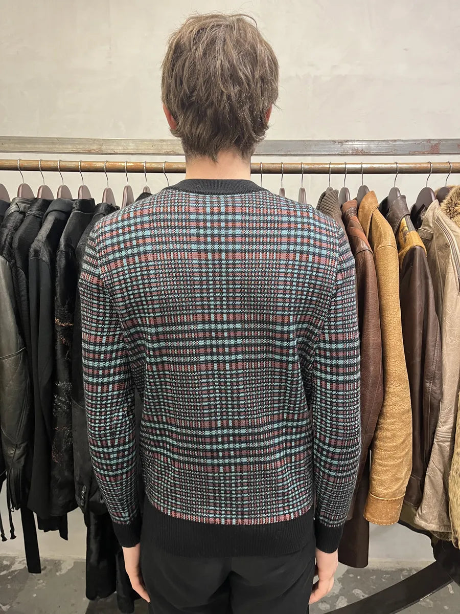Dries Van Noten Geometrical Pattern Wool Knit Sweater BwTVQtq 3