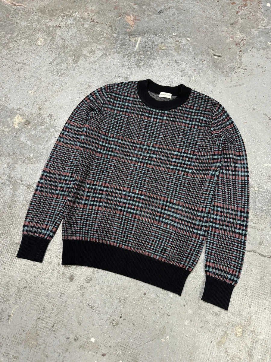 Dries Van Noten Geometrical Pattern Wool Knit Sweater BwTVQtq 6