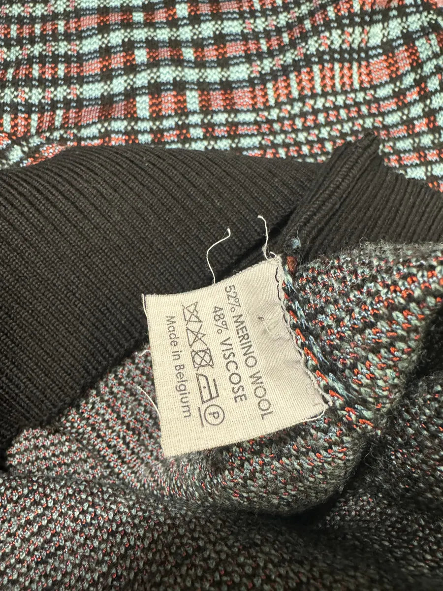 Dries Van Noten Geometrical Pattern Wool Knit Sweater BwTVQtq 8