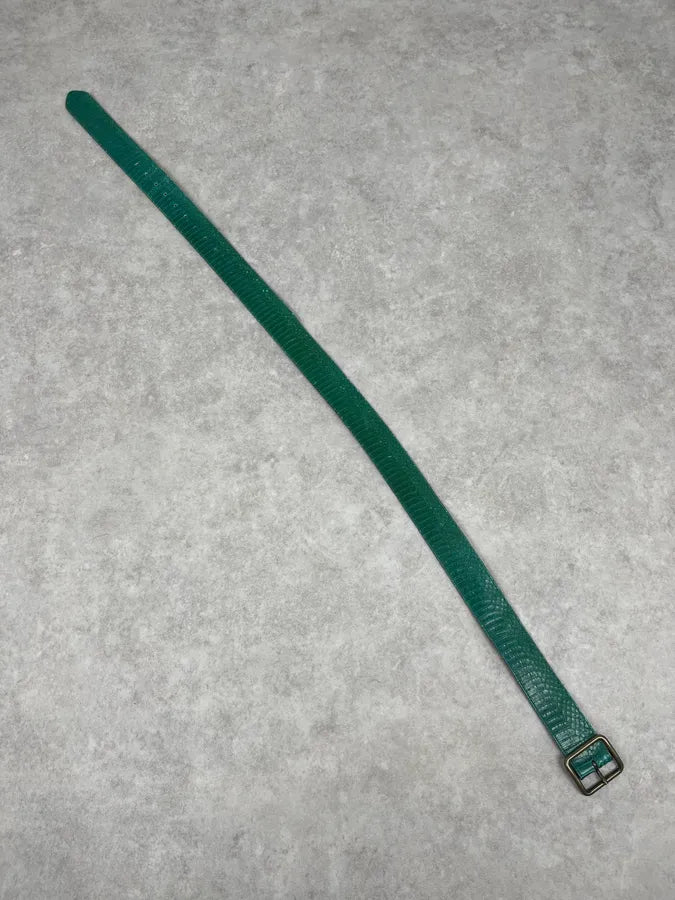 Dries Van Noten Green Python Leather Belt sutiwwz 6