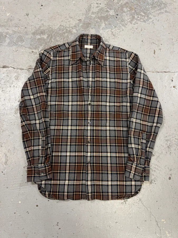 Dries Van Noten Grey & Brown Checked Shirt yTtGhGp 0