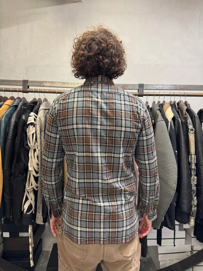 Dries Van Noten Grey & Brown Checked Shirt yTtGhGp 2