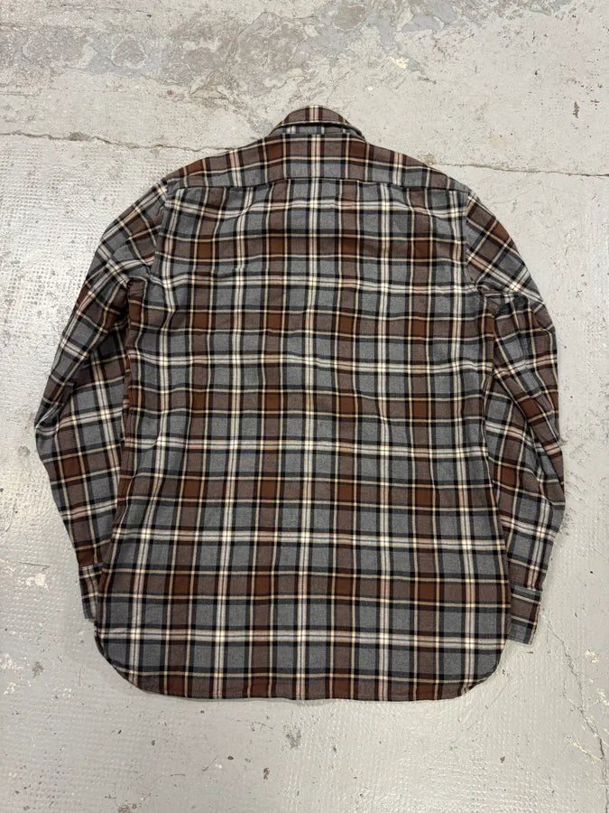Dries Van Noten Grey & Brown Checked Shirt yTtGhGp 3