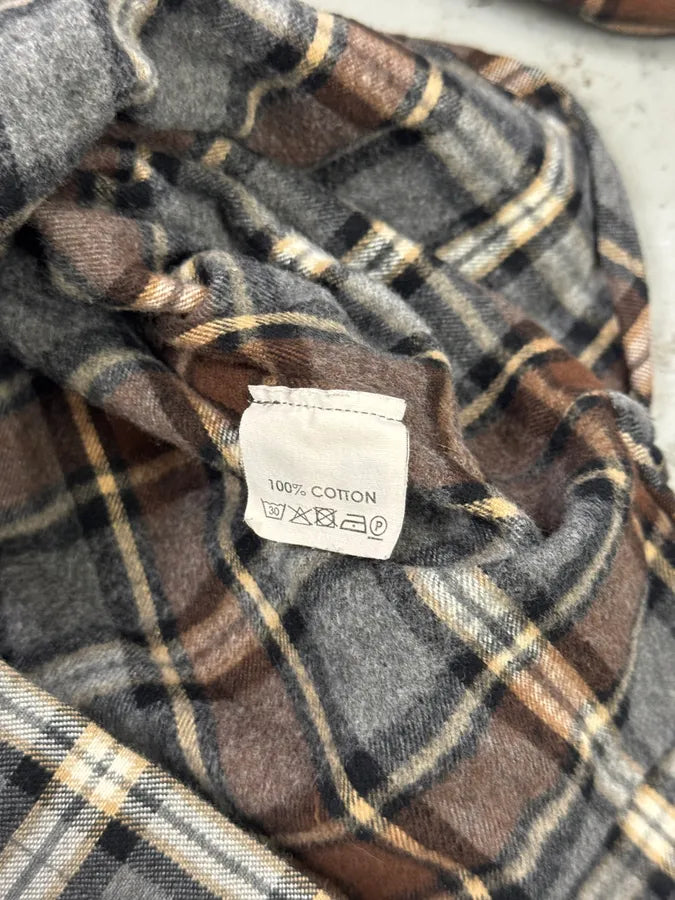 Dries Van Noten Grey & Brown Checked Shirt yTtGhGp 4