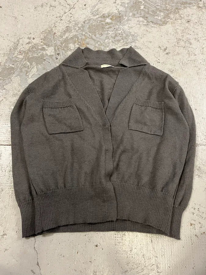 Dries Van Noten Grey Alpaca Buttoned Cardigan QxFersQ 1