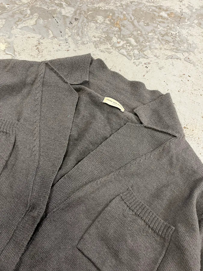 Dries Van Noten Grey Alpaca Buttoned Cardigan QxFersQ 3