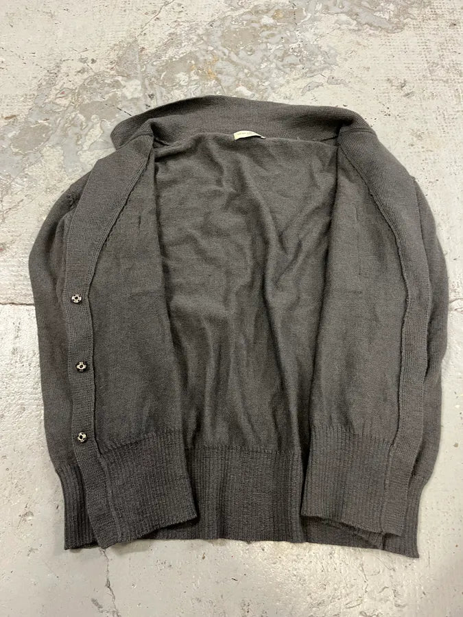 Dries Van Noten Grey Alpaca Buttoned Cardigan QxFersQ 6