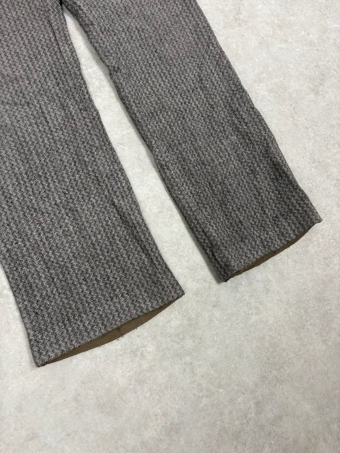 Dries Van Noten Grey Classy Wool Mozaic Pants zvsyZyC 7