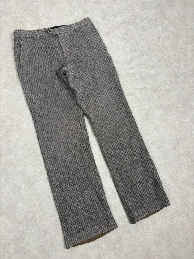 Dries Van Noten Grey Classy Wool Mozaic Pants zvsyZyC 4
