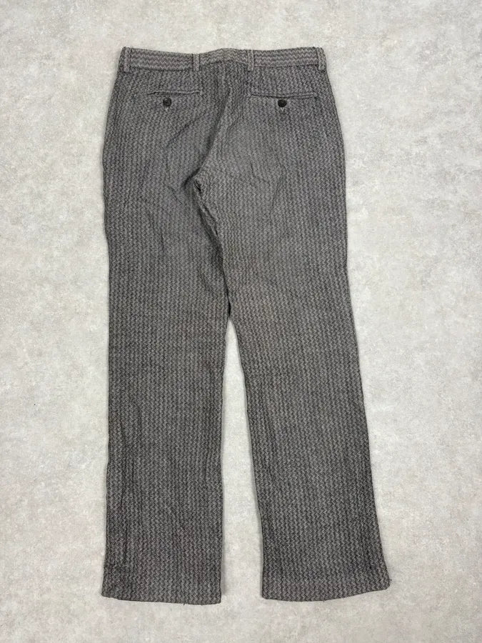 Dries Van Noten Grey Classy Wool Mozaic Pants zvsyZyC 6