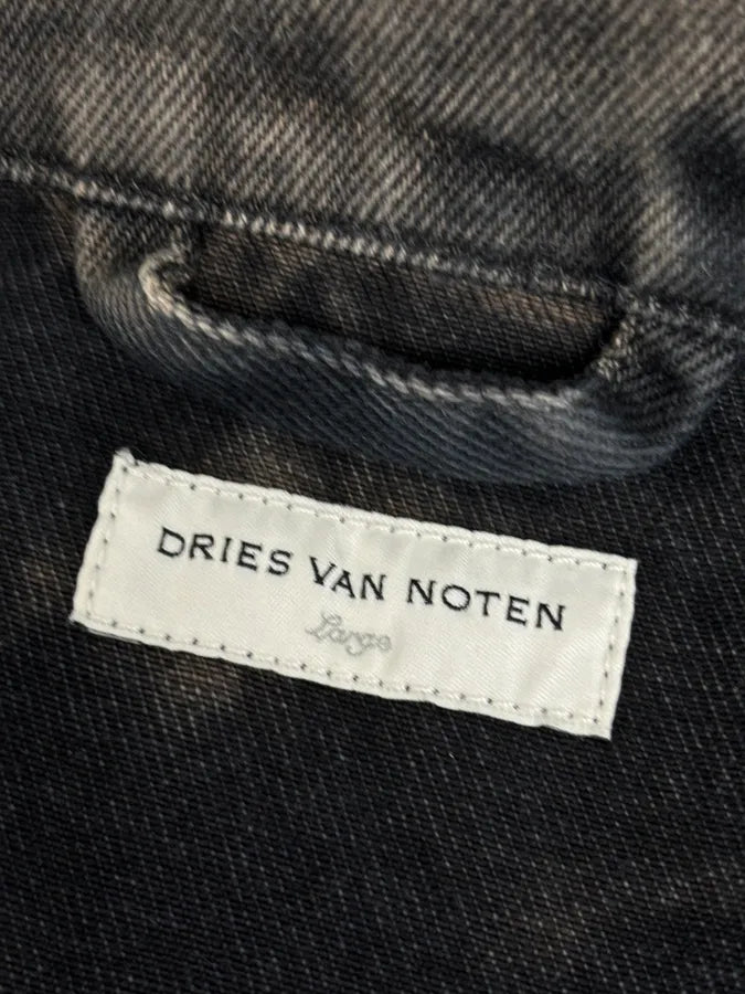 Dries Van Noten Grey Cotton Acid Wash Denim Jacket nJQTSqa 10