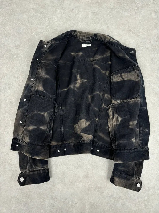 Dries Van Noten Grey Cotton Acid Wash Denim Jacket nJQTSqa 6
