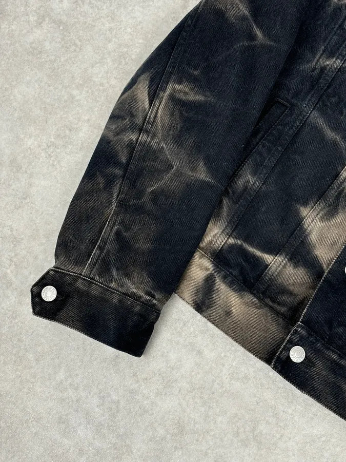 Dries Van Noten Grey Cotton Acid Wash Denim Jacket nJQTSqa 7