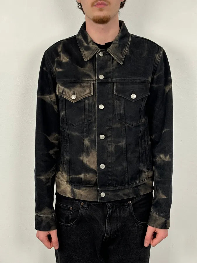Dries Van Noten Grey Cotton Acid Wash Denim Jacket nJQTSqa 1