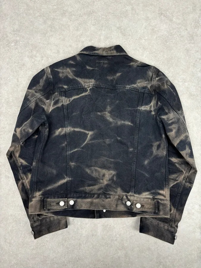 Dries Van Noten Grey Cotton Acid Wash Denim Jacket nJQTSqa 4