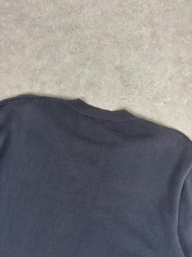 1990s Dries Van Noten Blue Grey V-Neck Sweater  zVeHABo 5