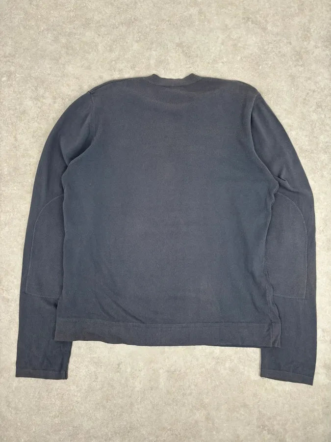 1990s Dries Van Noten Blue Grey V-Neck Sweater  zVeHABo 4