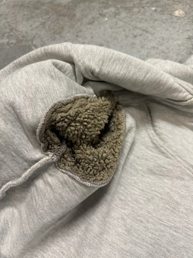 Dries Van Noten Grey Hybrid Puffer Sleeves Zip-up Sweater Jacket (L) 8