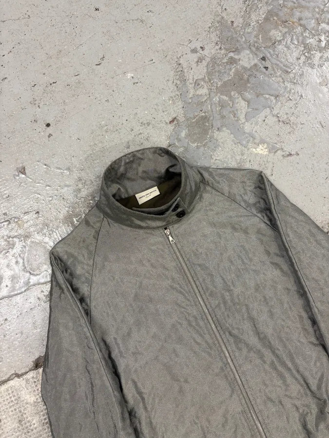 Dries Van Noten Grey Silk Quilted Jacket LmZjOJq 2