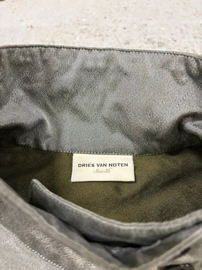 Dries Van Noten Grey Silk Quilted Jacket LmZjOJq 8