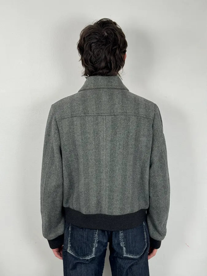 Dries Van Noten Grey Wool Classy Bomber Jacket AyHAhEK 2